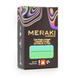 MERAKI .75G GOOFIEZ & GRAPE GAS LIVE RESIN INFUSED PREROLL 10 PACK - MIXED