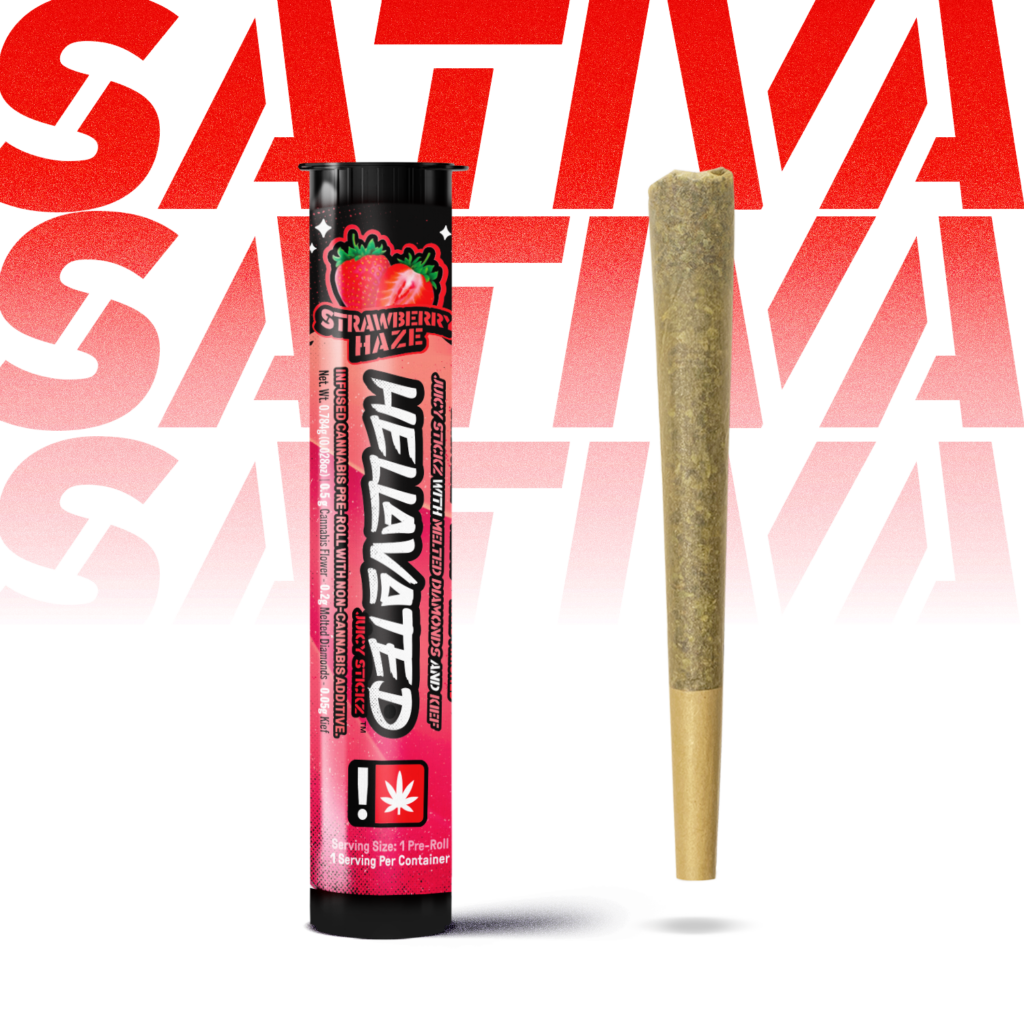 HELLAVATED 1G STRAWBERRY HAZE JUICY STICKZ - SATIVA